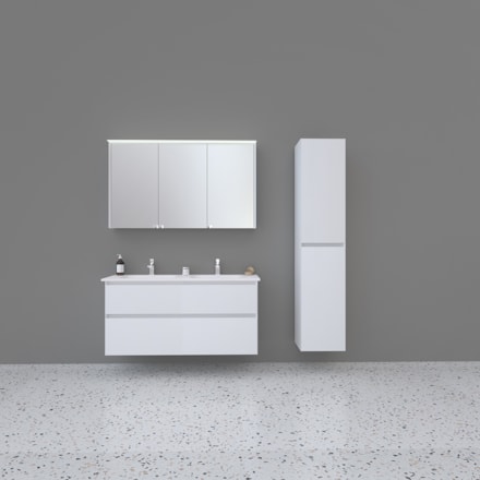 Badrumsmöbel Loft Dubbel 120x45cm, Nedsänkt
