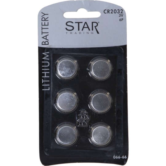 Batteri 6-pack Cr2032,6st