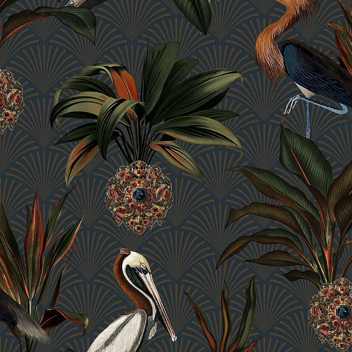 Tapet Treasured Sapphire Birds 2279