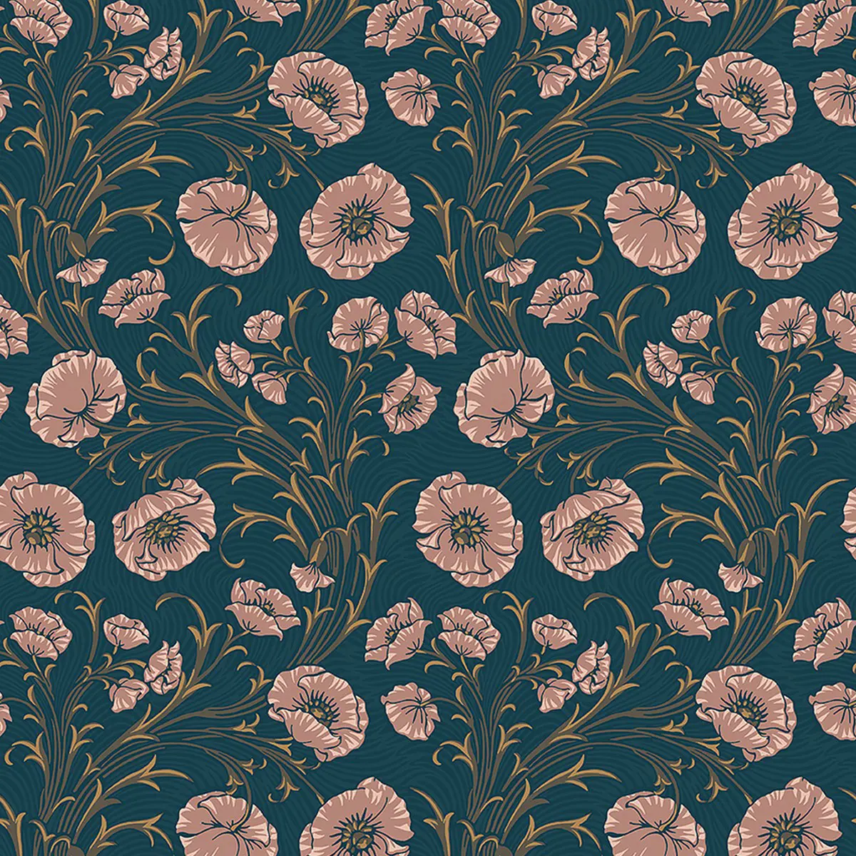 Tapet Treasured Poppy Flow 2272