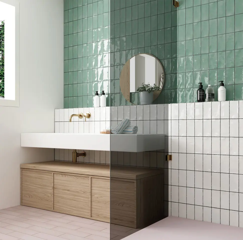 Kakel Masia Jade Turkos, 7.5x15cm, Blank