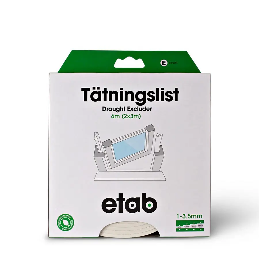 Tätningslist Prof E-list  E-list 6m