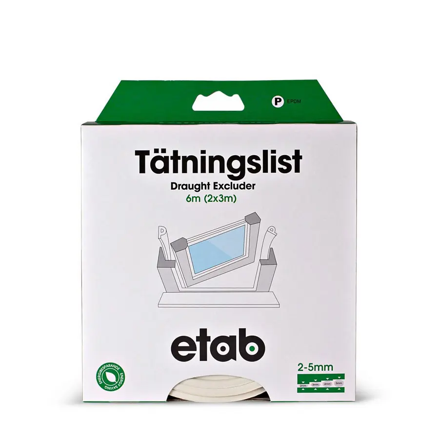 Tätningslist Prof P-list  P-list 6m