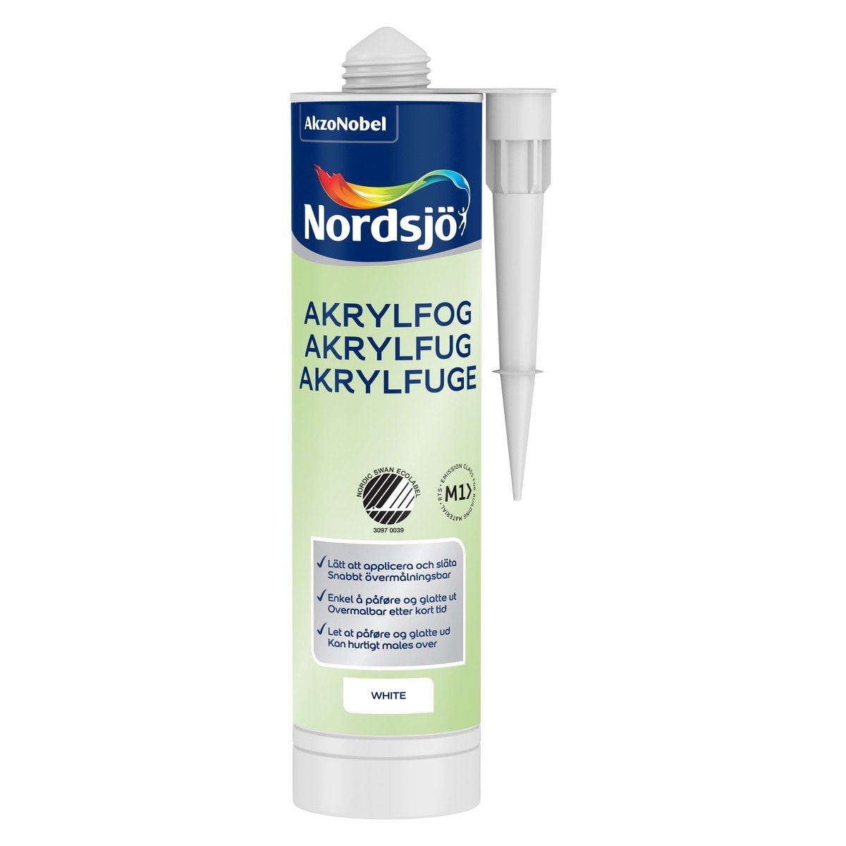 Fogmassa Akrylfog Vit, 300ml