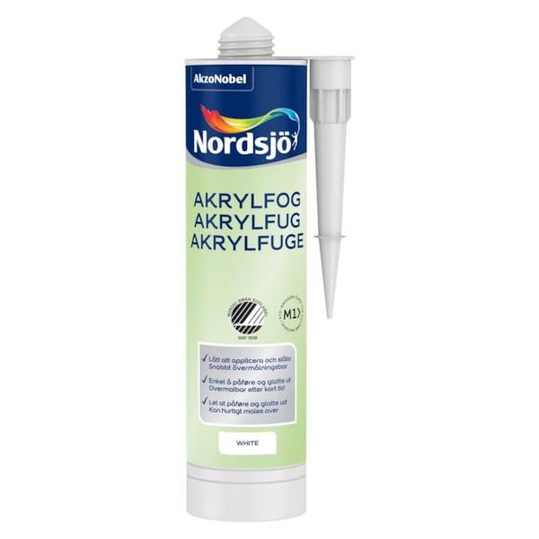 Fogmassa Akrylfog Vit, 300ml
