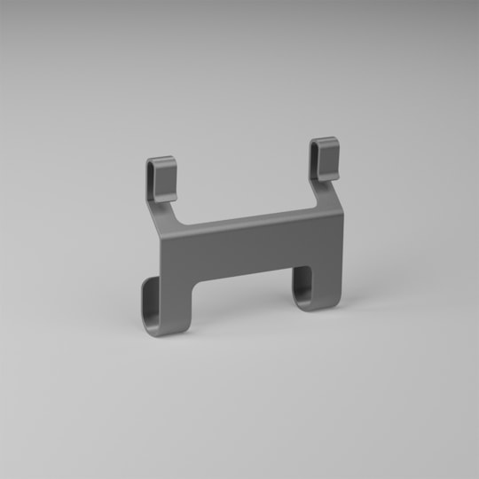 Dubbelkrok Med Klädstångsfäste, 2-pack Silver