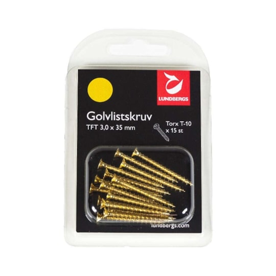 Golvlistskruv H-fix Tft 3x35mm, Guld