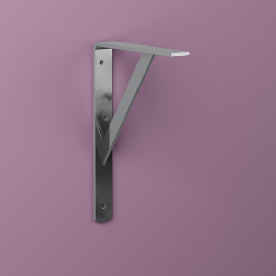 Konsol Carl Silver, Metall, 180x265mm