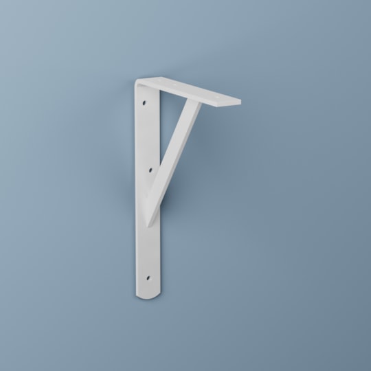 Konsol Carl Vit, Metall, 180x265mm