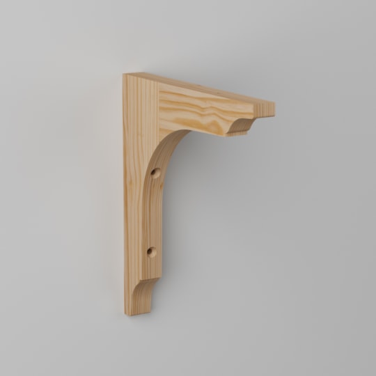 Konsol Fredrik Obehandlad, Furu, 195x210mm