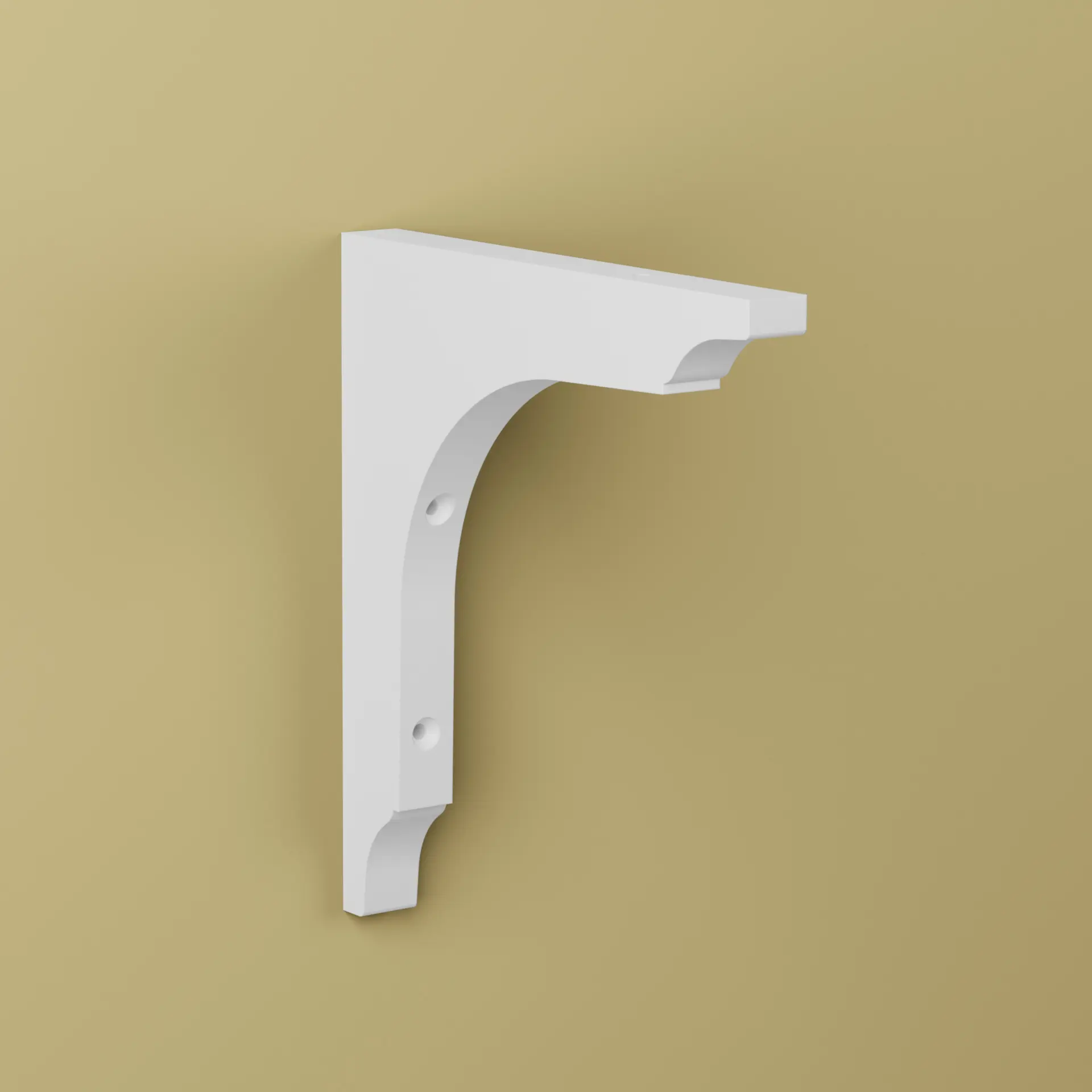 Konsol Fredrik Vit, Furu, 195x210mm