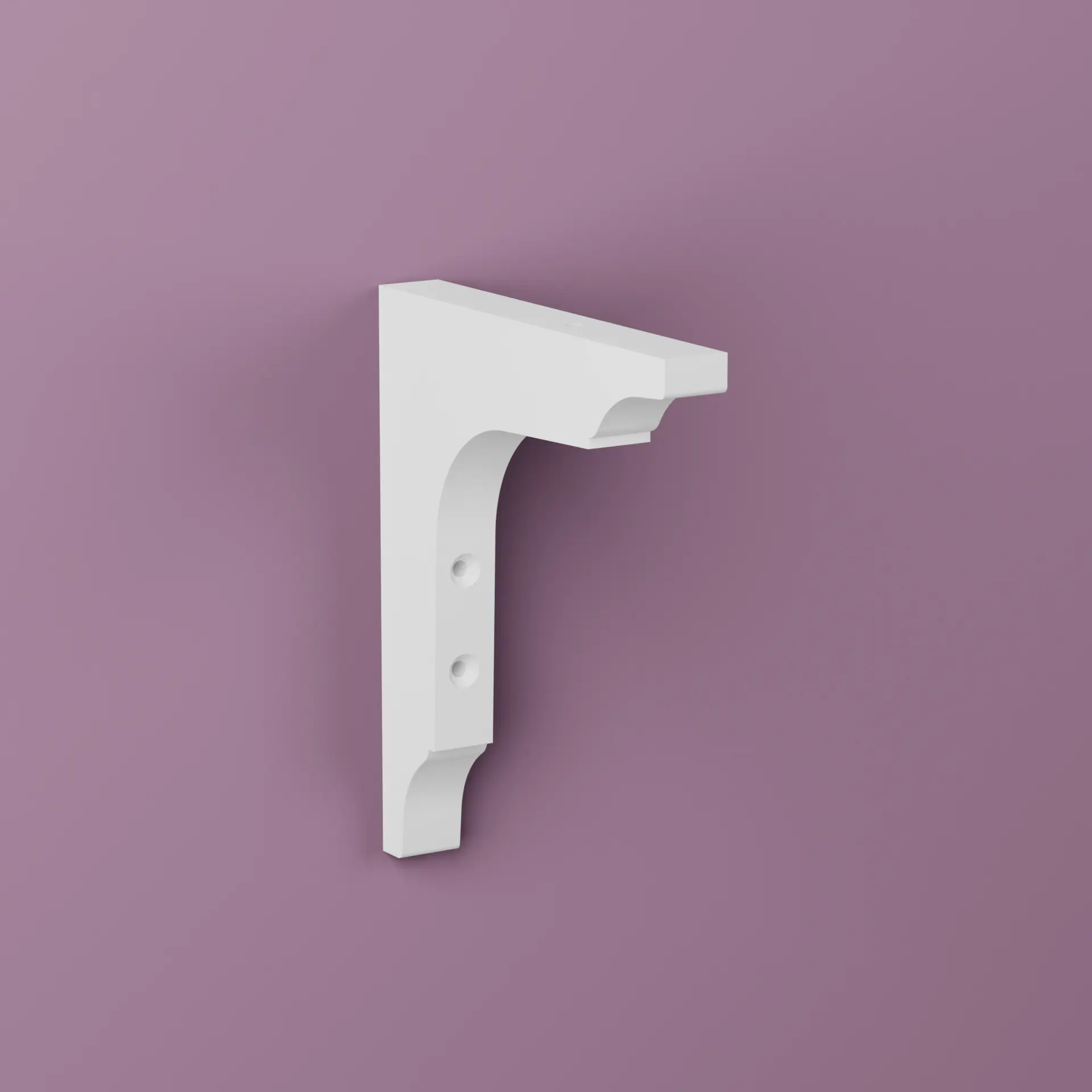 Konsol Fredrik Vit, Furu, 150x170mm