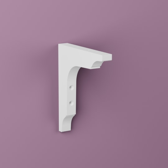 Konsol Fredrik Vit, Furu, 150x170mm