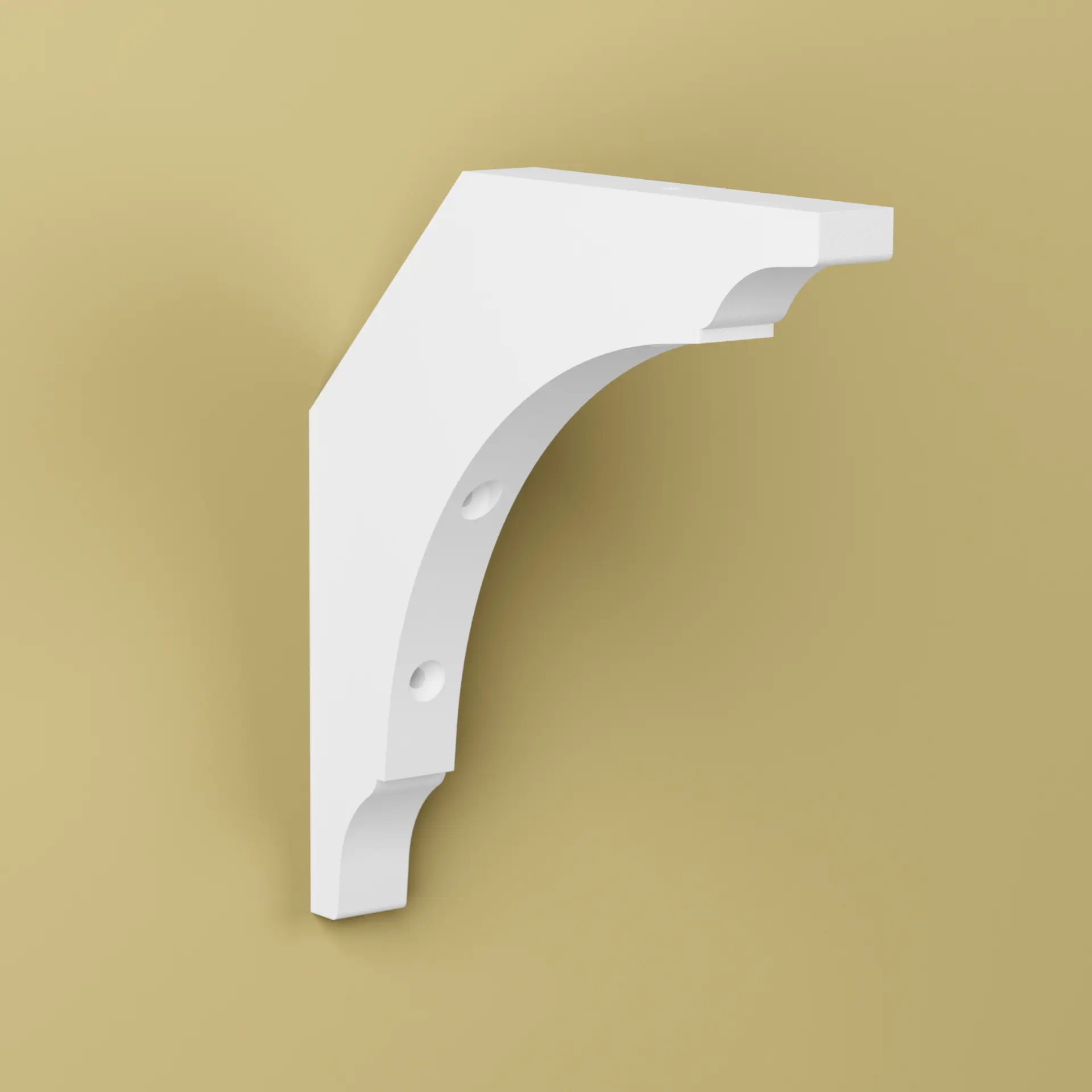 Konsol Lars Vit, Furu, 180x180mm