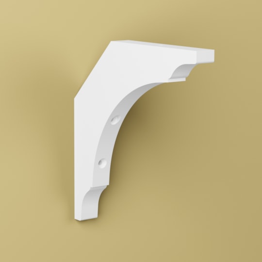 Konsol Lars Vit, Furu, 180x180mm