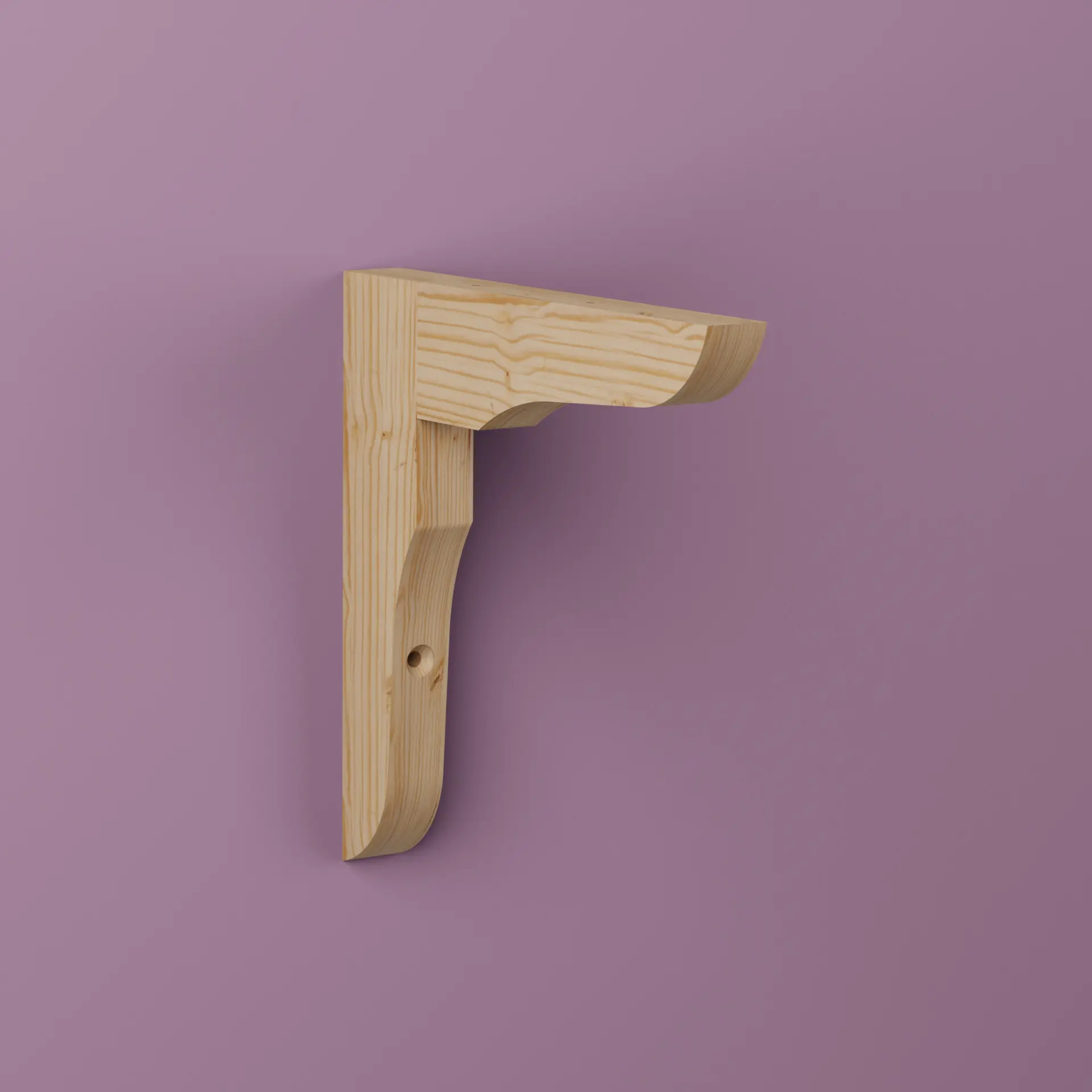 Konsol Tomas Obehandlad, Furu, 180x180mm