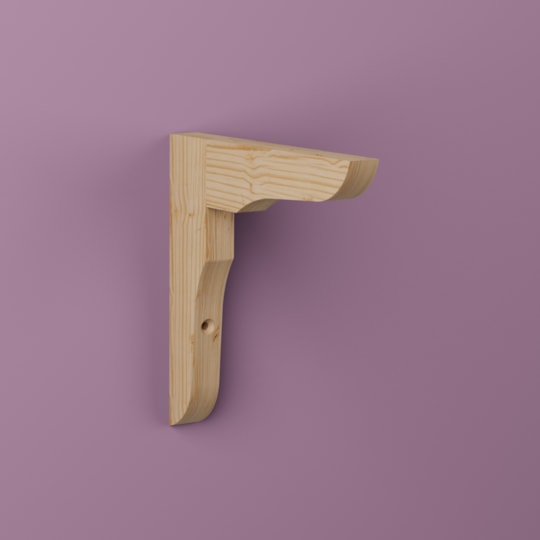 Konsol Tomas Obehandlad, Furu, 180x180mm