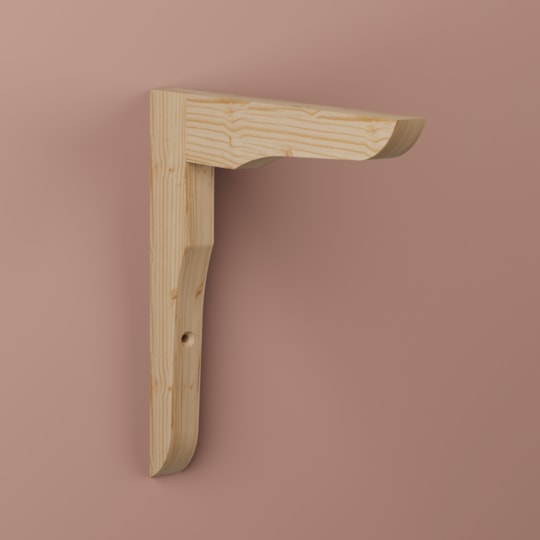 Konsol Tomas Obehandlad, Furu, 240x240mm