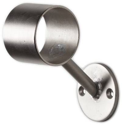 Ledstångskrok 741 Borstad Stål, Silver