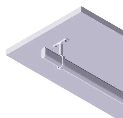 Mittfäste för Klädstång Silver