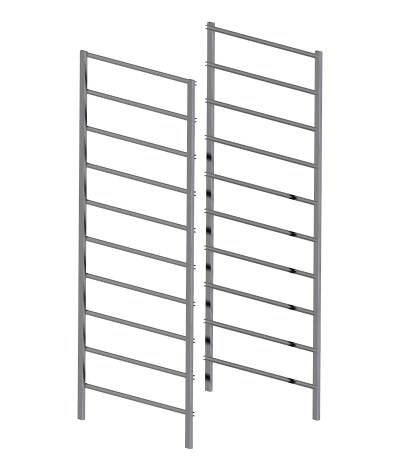 Stativgavel för Trådbackar Mini 10-skenig Silver