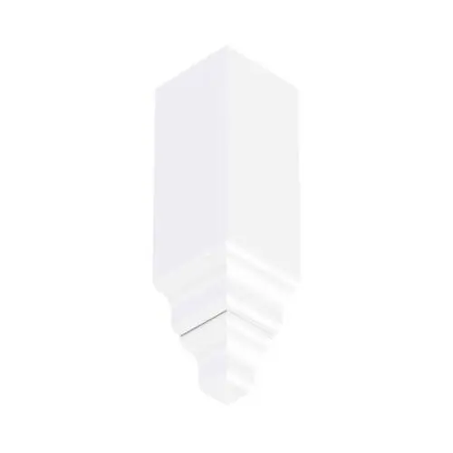 Takkloss Narvik Invändigt Hörn Furu, Vit, 40x92x40mm