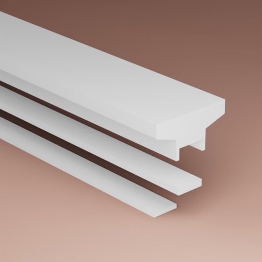 Underliggare Stockholm Mdf, Vit, 2000mm