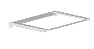 Utdragsram Silver, Stål, 600mm