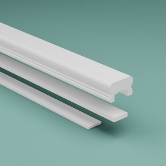 Överliggare Helsinki Furu, Vit, 2300x70mm