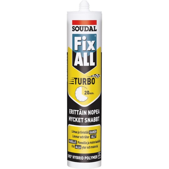 Monteringslim Fix All Turbo Vit, 290ml