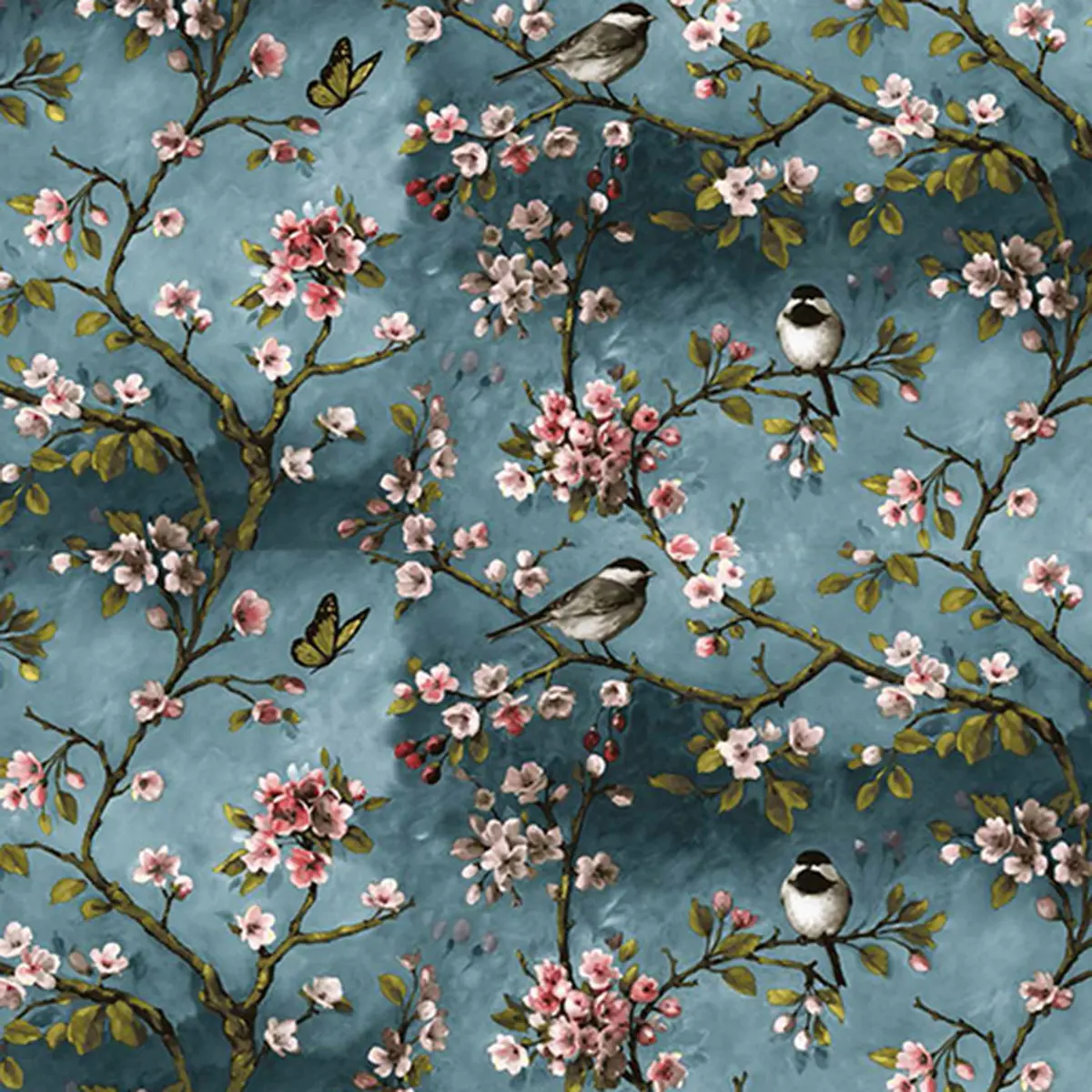 Vaxduk Äppelblom Blå