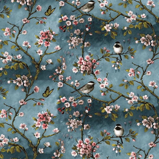 Vaxduk Äppelblom Blå