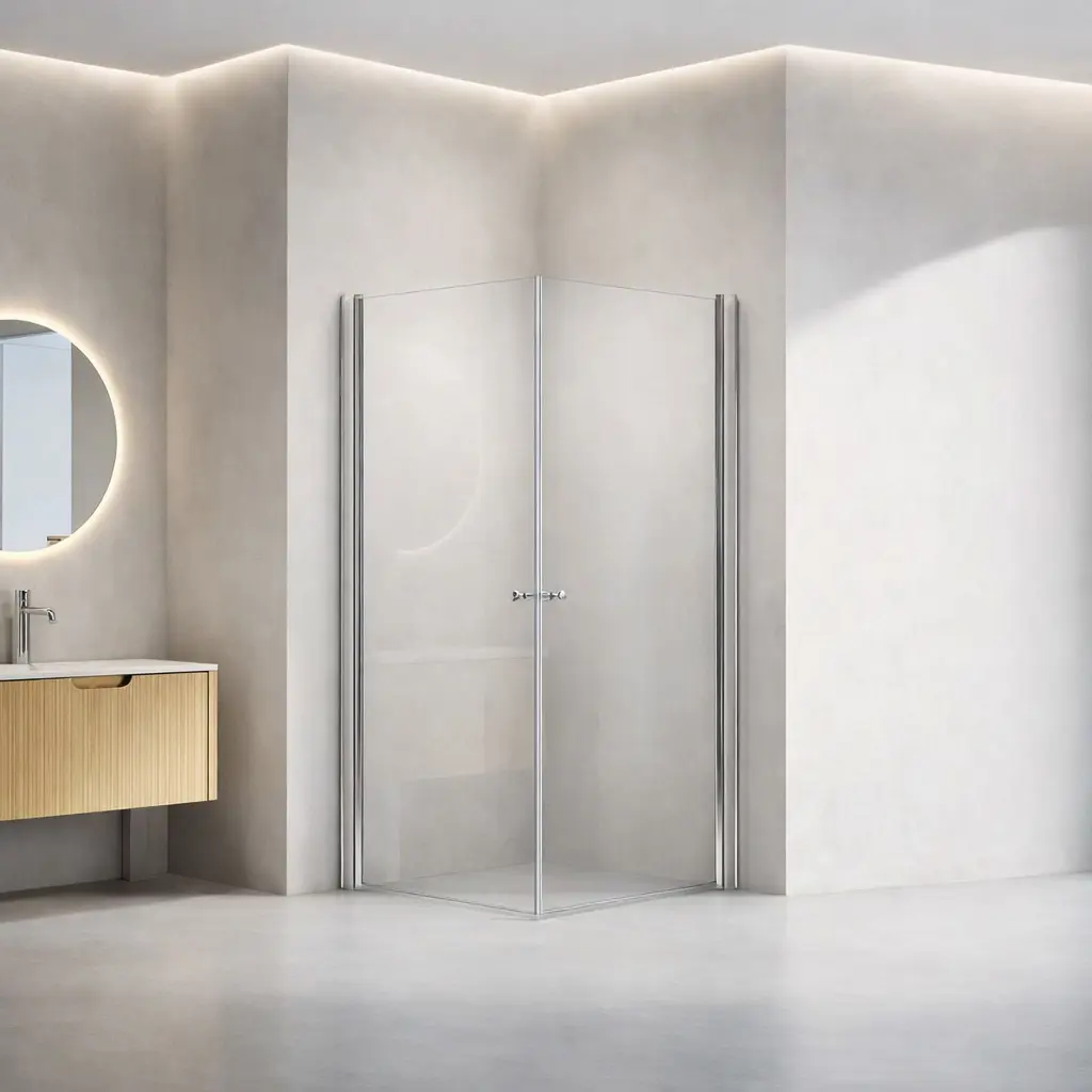 Duschhörna Ystad 90x90x190cm, Klarglas