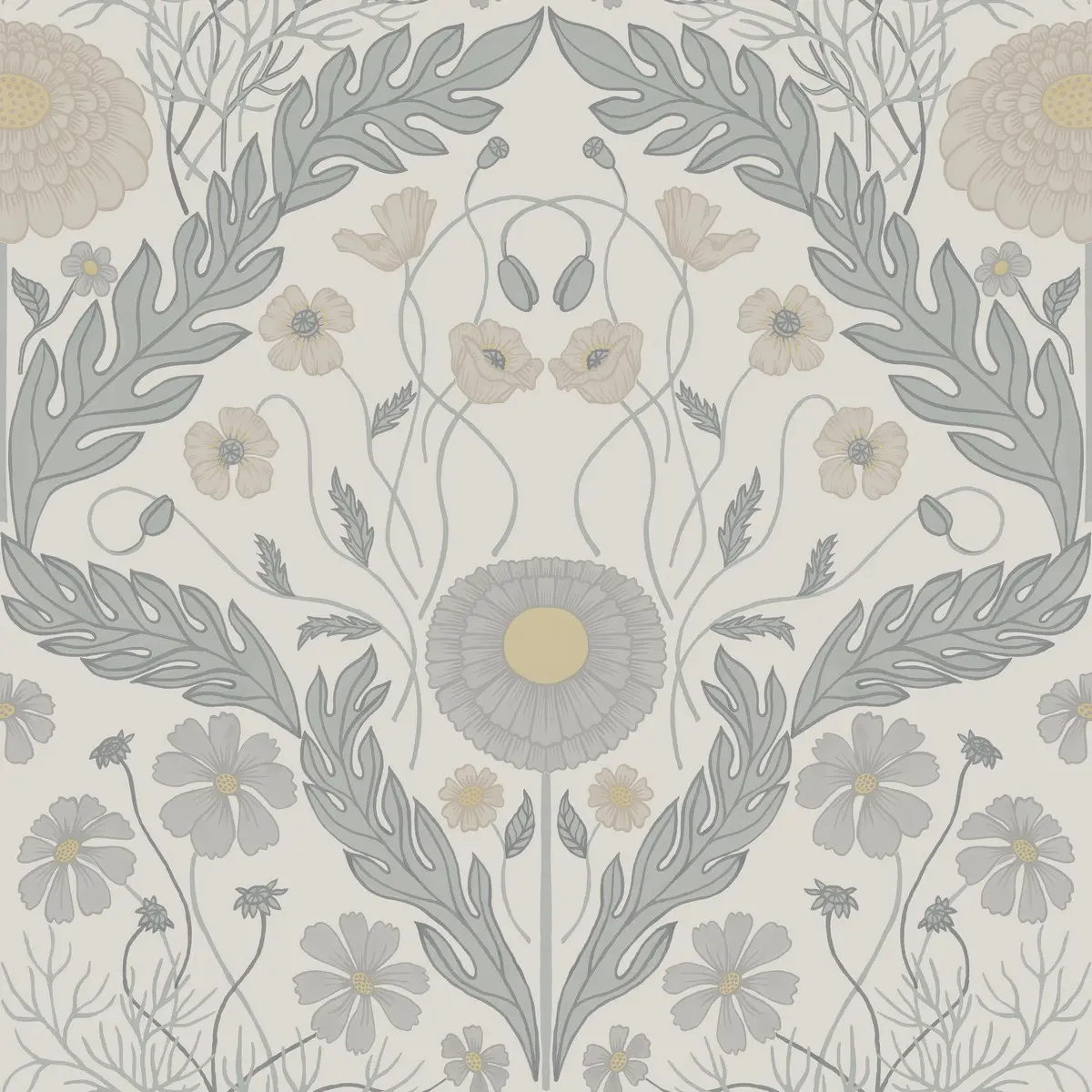 Tapet Blomstermåla Marguerite 51000