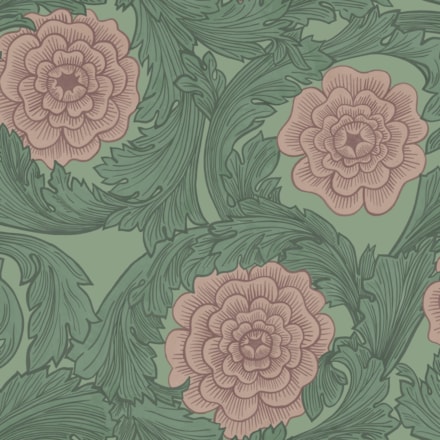 Tapet Blomstermåla Rosa 51011
