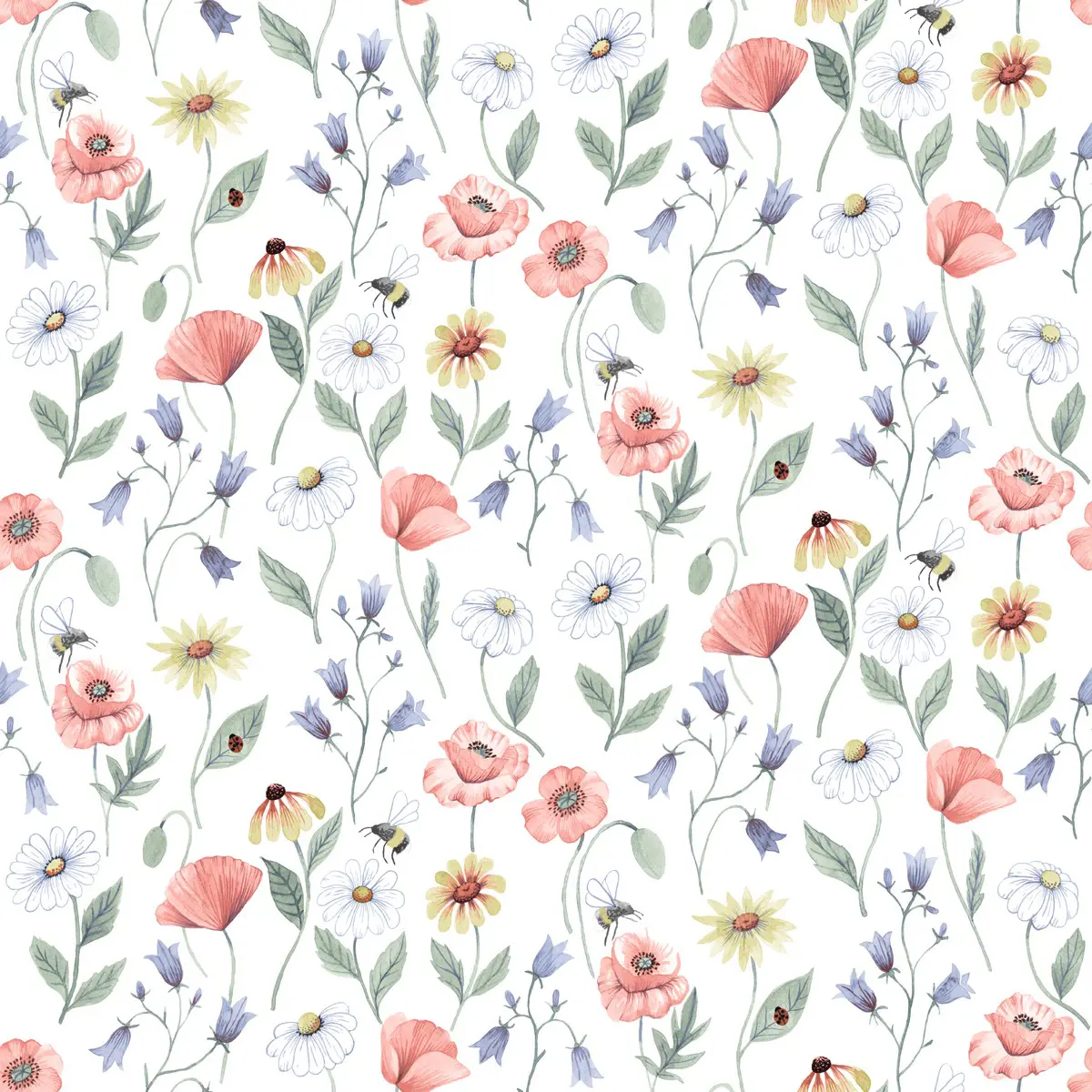 Tapet Rosenlycka Blåklocka 43102