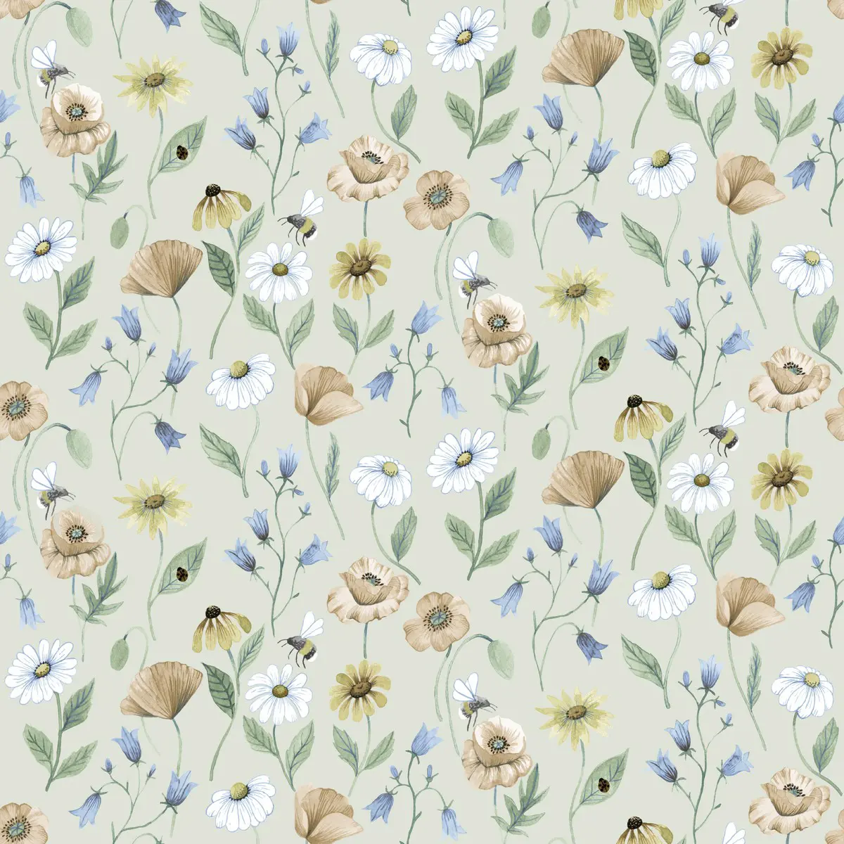 Tapet Rosenlycka Blåklocka 43103