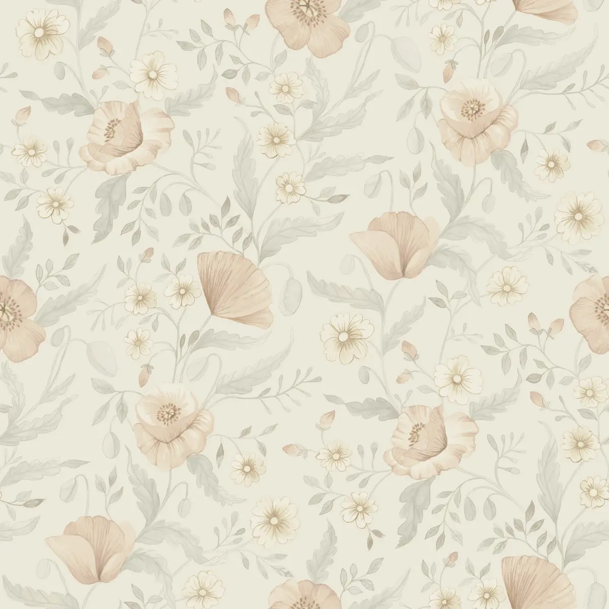 Tapet Rosenlycka Trädgårdsblommor 43116