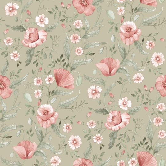 Tapet Rosenlycka Trädgårdsblommor 43119