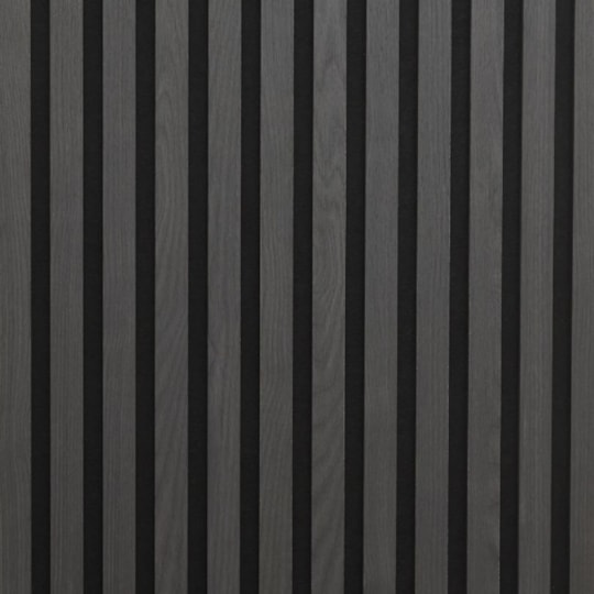 Akustikpanel 12 Ribbor 2780x615x20mm, Svart Ek