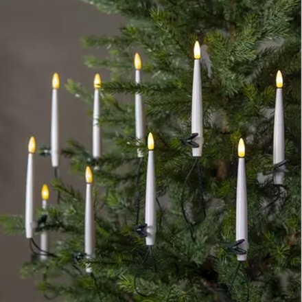 Julgransbelysning Flamme Vit, 7500mm