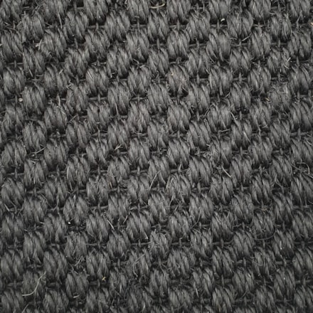 Heltäckningsmatta Sisal Hampa 9070 400cm, Svart