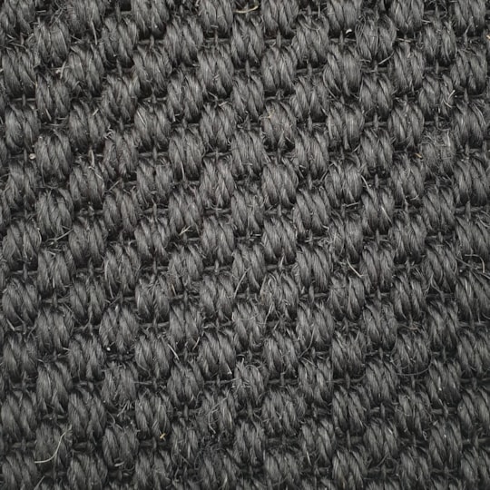 Heltäckningsmatta Sisal Hampa 9070 400cm, Svart