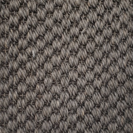 Heltäckningsmatta Sisal Hampa 9004 400cm, Mörkgrå