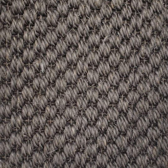 Heltäckningsmatta Sisal Hampa 9004 400cm, Mörkgrå