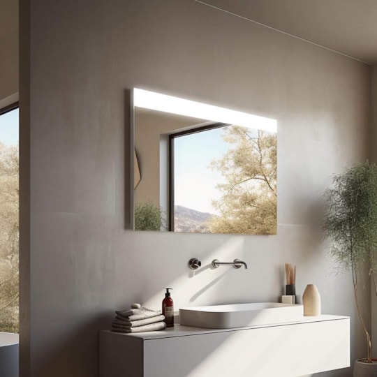 Spegel Med Belysning Florina 100x80cm