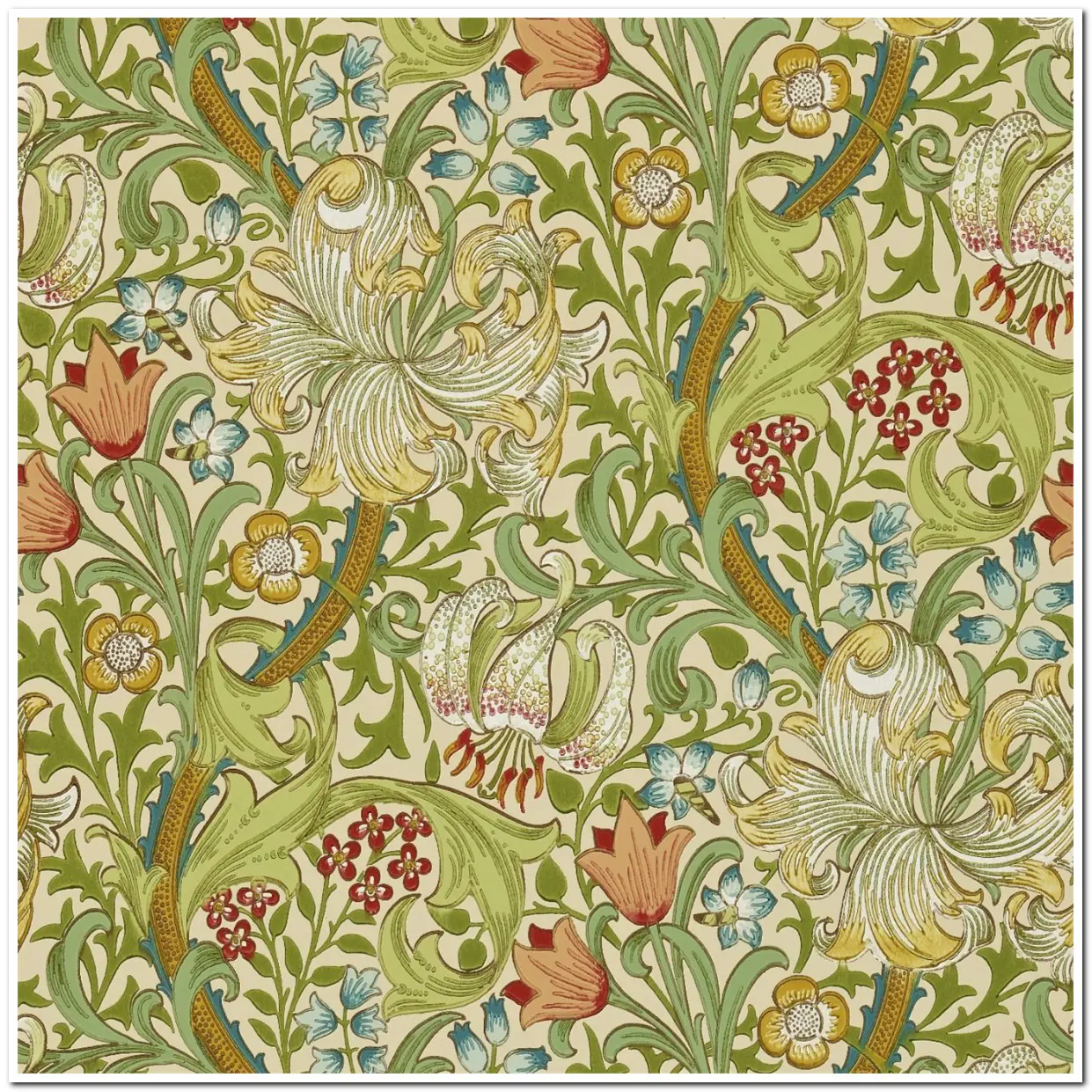 Tapet Morris Volume II Golden Lily Dmi1g3102