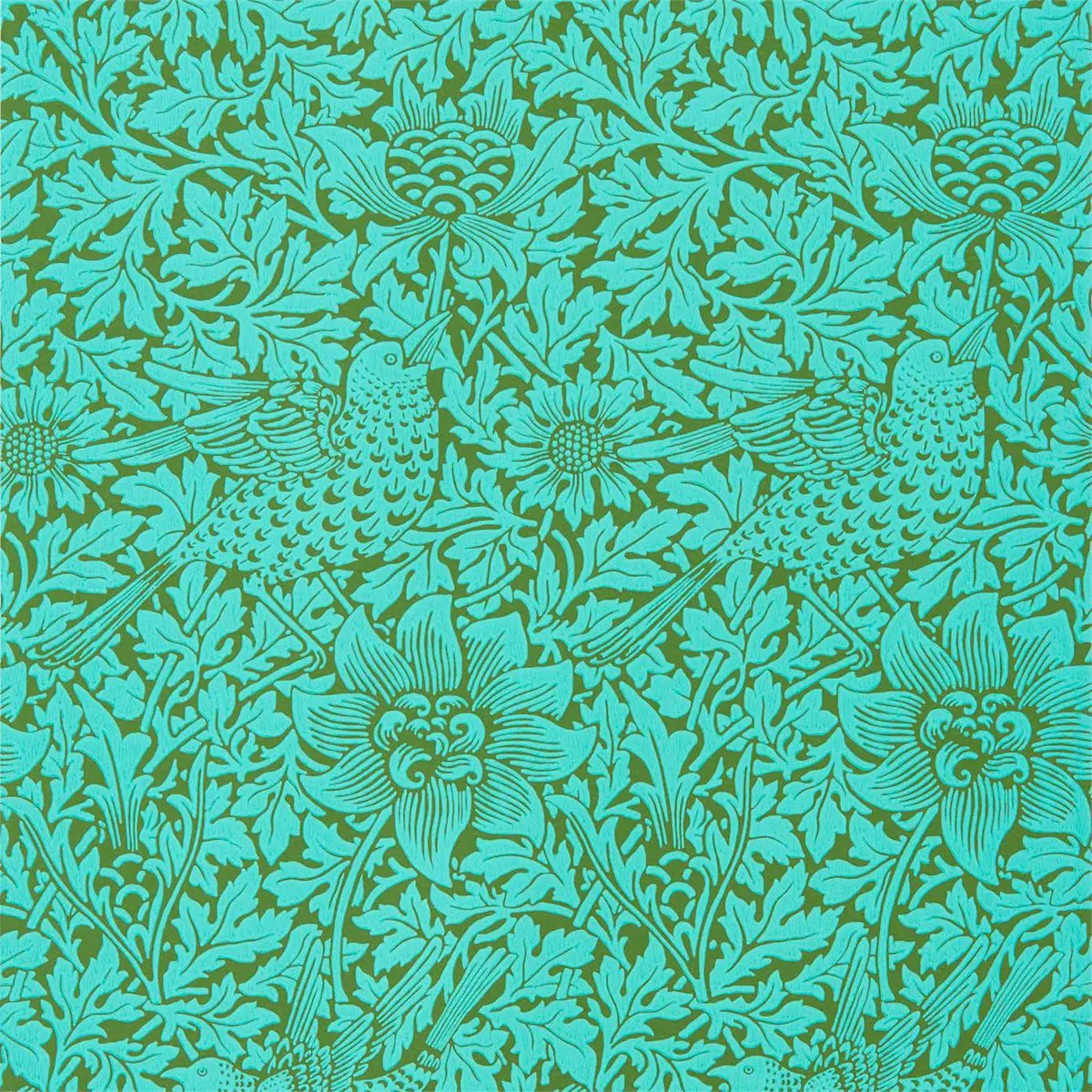 Tapet Queen Square Bird & Anemone Dbpw216958