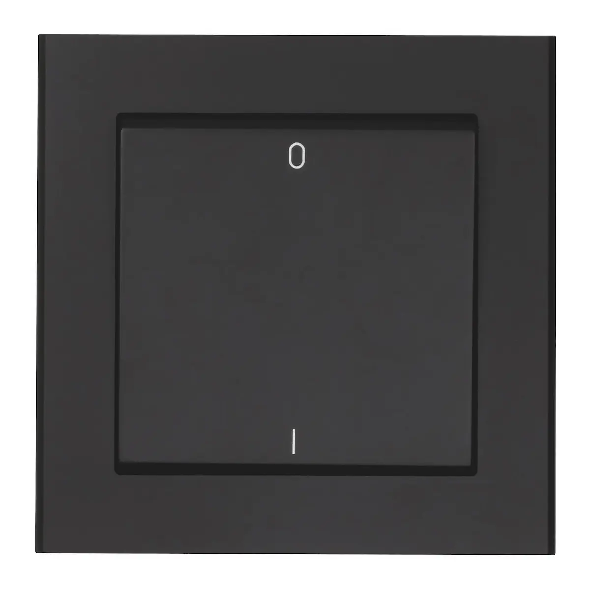 Strömbrytare Optima Svart, 2-pol, Trapp