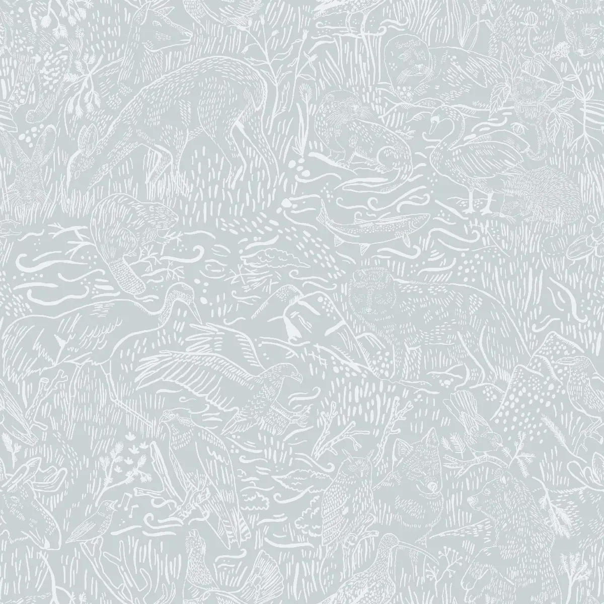 Tapet Klara o Tove Landskapsdjur 26024